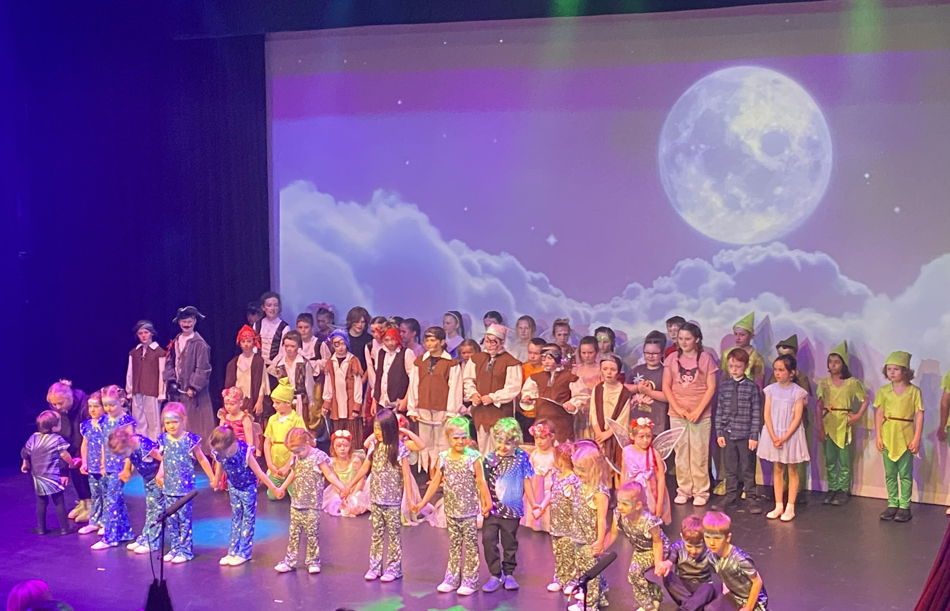 Peter Pan full cast on stage at Stage Door & More
